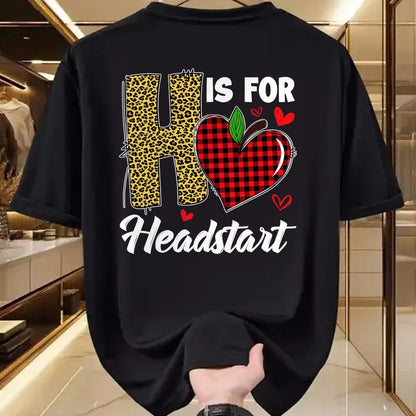 Best Student Shirt, Funny Back To School UnisexT-Shirt/Hoodie/Sweatshirt HLT00 - H Is For Headstart Head Start Teacher Leopard Back To School T-Shirt