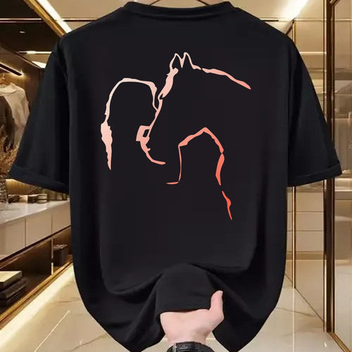 Best Horse Lover Shirt , Funny Horse UnisexT-Shirt/Hoodie/Sweatshirt HLT00 - Horse Kiss Horse Motif Girl Kisses Horse Silhouette Horse T-Shirt