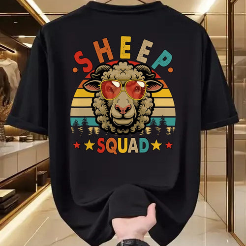 Best Farmer Life Shirt, Funny Farmer UnisexT-Shirt/Hoodie/Sweatshirt HLT00 - Vintage Retro Sheep Funny Squad Farmer Sheep Sunglasses T-Shirt