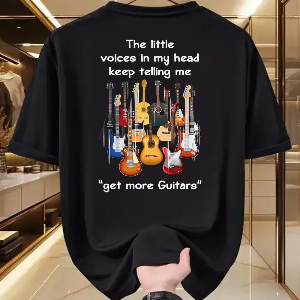Guitar Lover Shirt, Funny Guitar UnisexT-Shirt/Hoodie/Sweatshirt HLT00 - The Voices in My Head Keep Telling Me to Get More Guitars T-Shirt