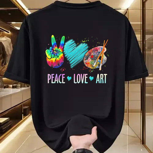 Best Teacher Shirt, Funny Teacher UnisexT-Shirt/Hoodie/Sweatshirt HLT00 - Peace Love Art Painting Palette Art Teacher T-Shirt