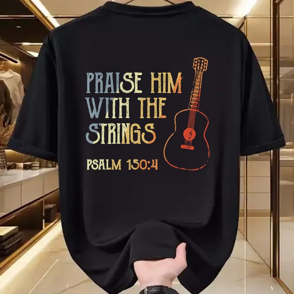 Christian Tee, Christian Faith Unisex T-Shirt/Hoodie/Sweatshirt HLT00 - Guitarist Christian Music Guitar Player Bible Verse T-Shirt