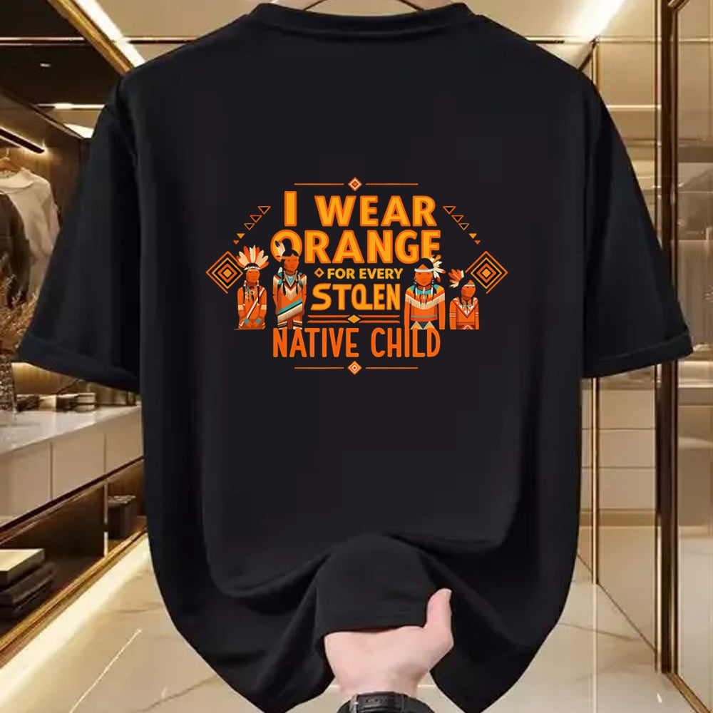 Native American T-Shirts, Vintage Native American Unisex T-Shirt/Hoodie/Sweatshirt HLT00 - I Wear Orange For Every American Native Child Indian