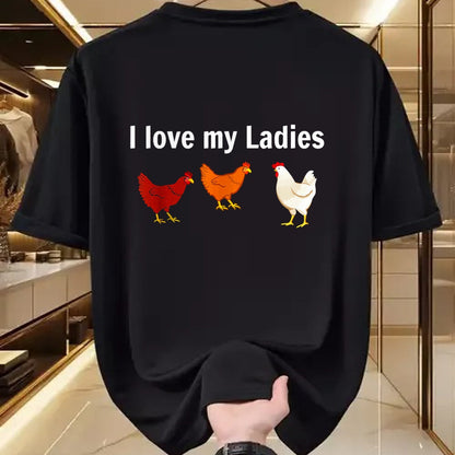Best Farmer Life Shirt, Funny Farmer UnisexT-Shirt/Hoodie/Sweatshirt HLT00 - i love my ladies chicken T-Shirt