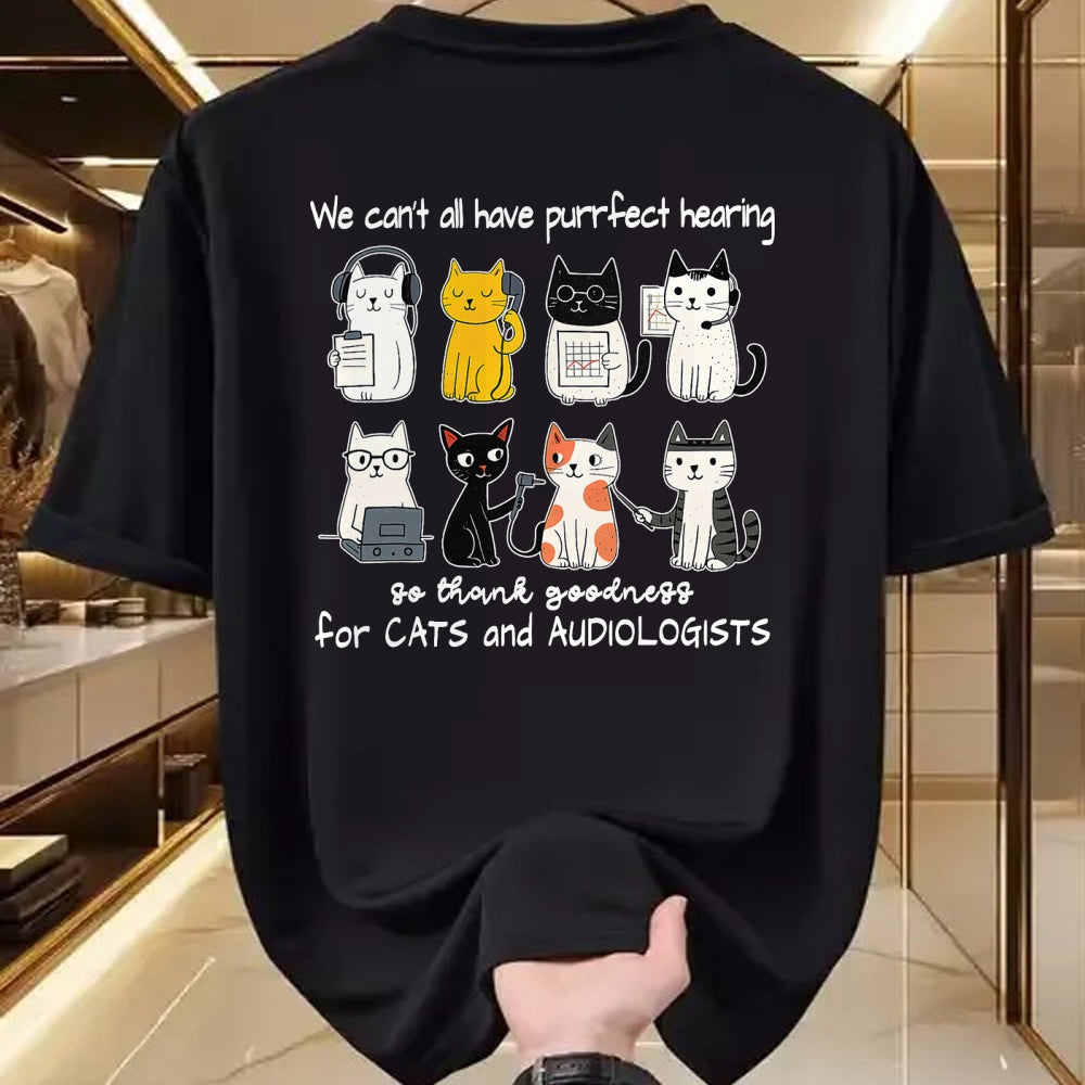 Best Doctor Shirt, Funny Doctor UnisexT-Shirt/Hoodie/Sweatshirt HLT00 - Cute Cat Audiology Ear Dr Audiologist Vestibular Therapist T-Shirt