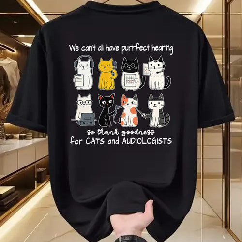 Best Doctor Shirt, Funny Doctor UnisexT-Shirt/Hoodie/Sweatshirt HLT00 - Cute Cat Audiology Ear Dr Audiologist Vestibular Therapist T-Shirt