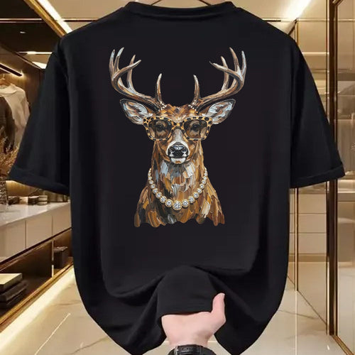 Best Thanksgiving Family Shirt , Funny Thanksgiving UnisexT-Shirt/Hoodie/Sweatshirt HLT00 - Glam Whitetail Deer Wearing Sunglasses Necklace Hunting T-Shirt