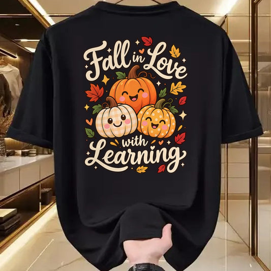 Best Thanksgiving Family Shirt , Funny Thanksgiving UnisexT-Shirt/Hoodie/Sweatshirt HLT00 - Fall in Love with Learning Cute Autumn Teacher Men Women T-Shirt
