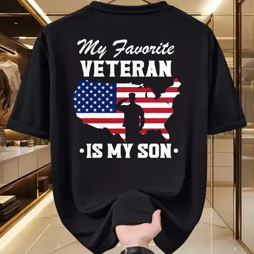 Proud Veteran Shirt, Funny Veteran UnisexT-Shirt/Hoodie/Sweatshirt HLT00 - Father Veterans Day My Favorite Veteran is My Son T-Shirt