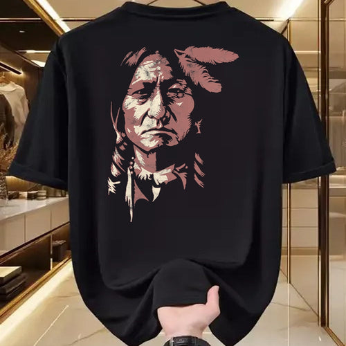 Native American T-Shirts, Vintage Native American Unisex T-Shirt/Hoodie/Sweatshirt HLT00 - sitting bull native american chief indian warrior men women