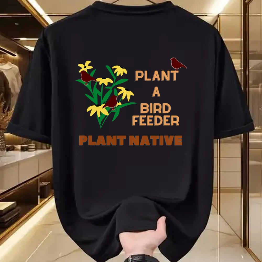 Native American T-Shirts, Vintage Native American Unisex T-Shirt/Hoodie/Sweatshirt HLT00 - Plant a Birdfeeder- Plant Native