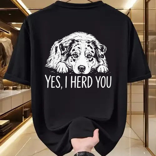Best Farmer Life Shirt, Funny Farmer UnisexT-Shirt/Hoodie/Sweatshirt HLT00 - Yes I Heard You Line Art Australian Shepherd Dog Lovers T-Shirt