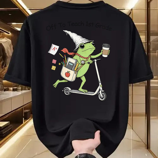Best Student Shirt, Funny Back To School UnisexT-Shirt/Hoodie/Sweatshirt HLT00 - Off to Teach 1st Grade Teacher Frog Funny Back to School T-Shirt