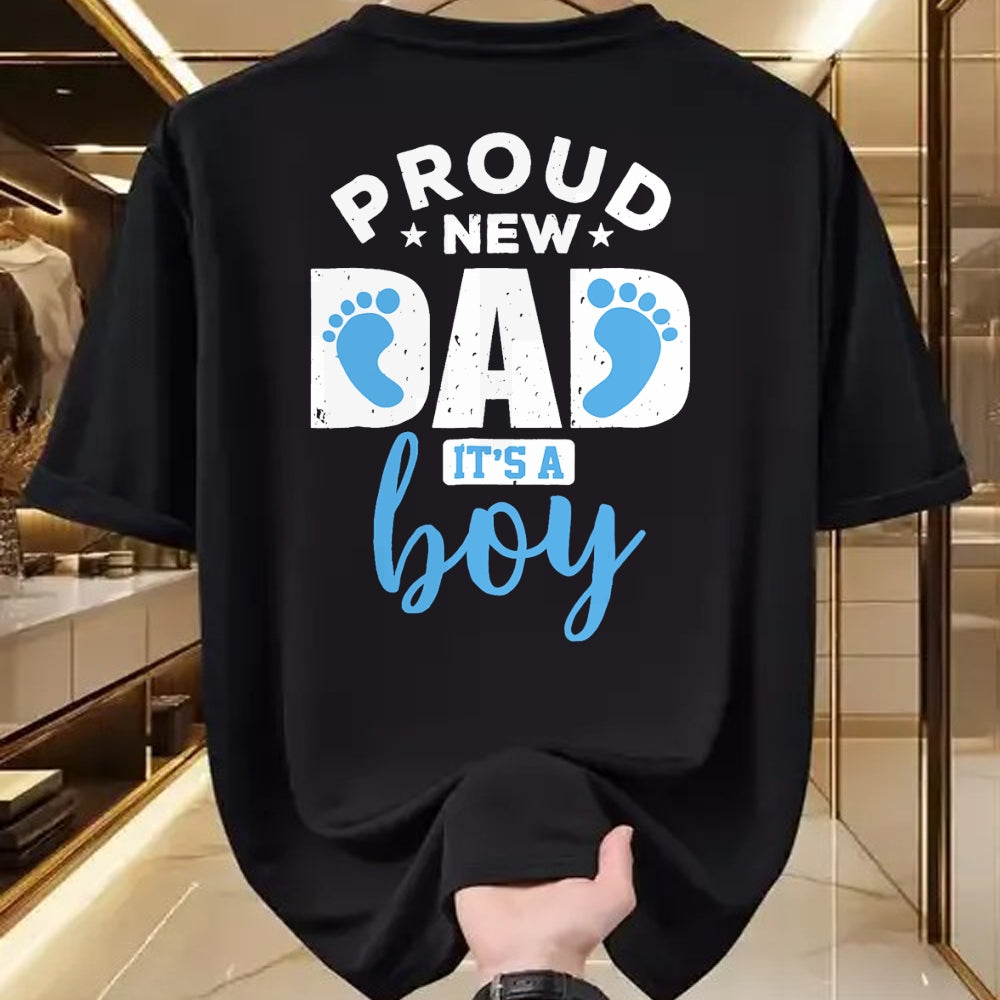 Gift for Dad Shirt, Funny Dad Unisex T-Shirt/Hoodie/Sweatshirt HLT00 – Proud New Dad It_s A Boy T-Shirt Promoted to Daddy Tee Gift T-Shirt
