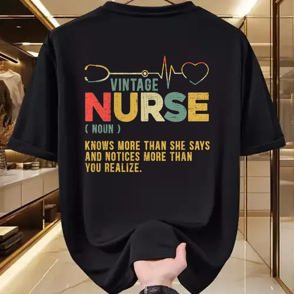 Funny Nurse Shirt, Nurse Unisex T-Shirt/Hoodie/Sweatshirt HLT00 - Vintage Nurse Definition Hospital Medical Registered Nursing T-Shirt