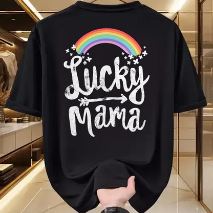 Gift for Mom Shirt, Funny Mom Unisex T-Shirt/Hoodie/Sweatshirt HLT00 - Lucky Mama Family St Patricks Day T-Shirt Mom Mothers Day T-Shirt