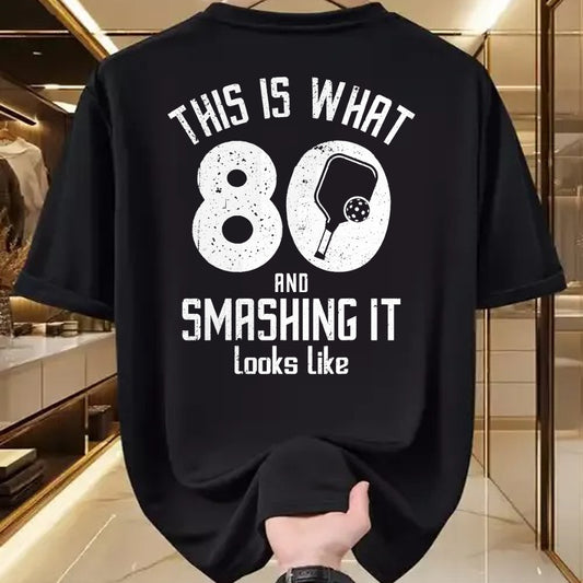 Funny Pickleball Shirt, Pickleball Lover Unisex T-Shirt/Hoodie/Sweatshirt HLT00 - Funny Pickleball 80th Birthday 80 Years Old Love Pickleball T-Shirt