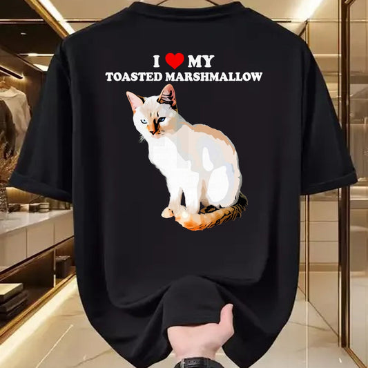 Cat Love Shirt, Funny Cat Lover Gift UnisexT-Shirt/Hoodie/Sweatshirt HLT00 - I Love My Toasted Marshmallow Flame Point Siamese Cat Kitten T-Shirt