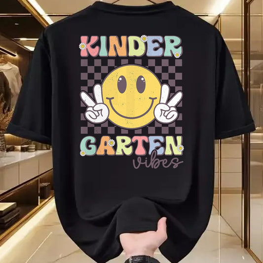 Best Student Shirt, Funny Back To School UnisexT-Shirt/Hoodie/Sweatshirt HLT00 - Kindergarten Vibes Smile Face Back to School Teachers Kids T-Shirt