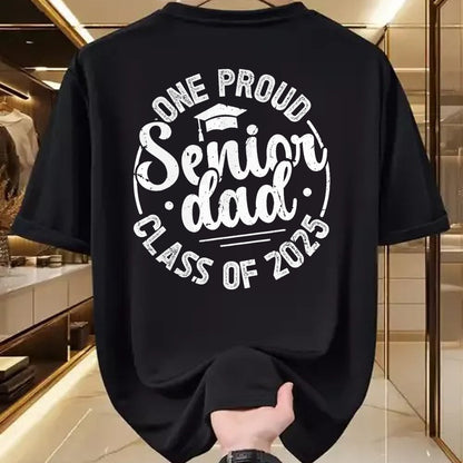 Gift for Dad Shirt, Funny Dad Unisex T-Shirt/Hoodie/Sweatshirt HLT00 – One Proud Senior Dad 2025 Class Of 2025 Dad Of Senior 2025 T-Shirt