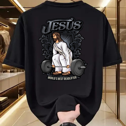 Christian Tee, Christian Faith Unisex T-Shirt/Hoodie/Sweatshirt HLT00 - Funny Jesus Christian Weight Lifting Men Women Gym Gag Gifts T-Shirt (1)