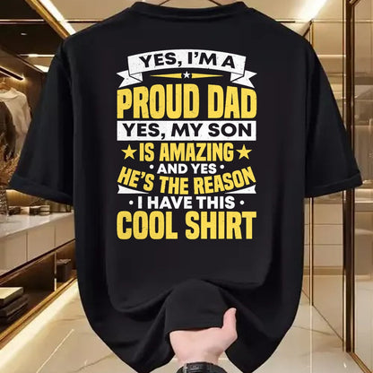 Gift for Dad Shirt, Funny Dad Unisex T-Shirt/Hoodie/Sweatshirt HLT00 – Proud Dad Of A Son Father_s Day From Son T-Shirt