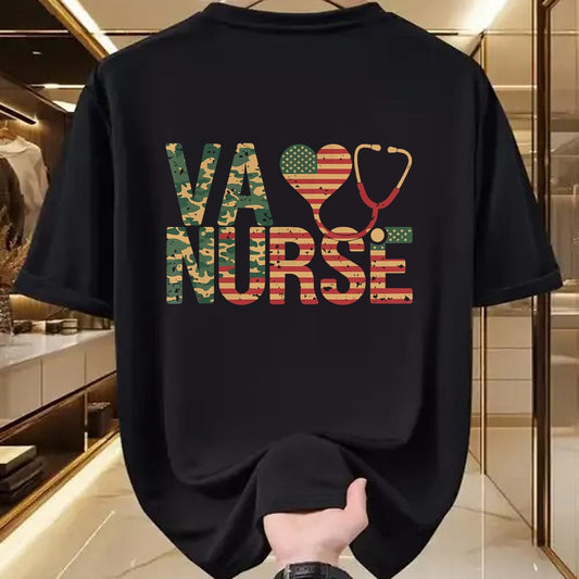 Proud Veteran Shirt, Funny Veteran UnisexT-Shirt/Hoodie/Sweatshirt HLT00 - VA Nurse Stethoscope Heart American Flag Camouflage Retro T-Shirt