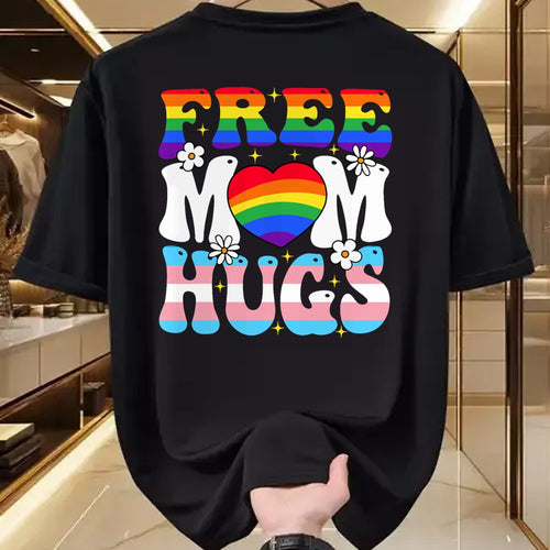 Gift for Mom Shirt, Funny Mom Unisex T-Shirt/Hoodie/Sweatshirt HLT00 - Free Mom Hug Transgender Lesbian Gay LGBT Pride Rainbow Flag T-Shirt