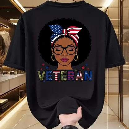 Proud Veteran Shirt, Funny Veteran UnisexT-Shirt/Hoodie/Sweatshirt HLT00 - Black Veteran Women African American Female Army Soldier T-Shirt
