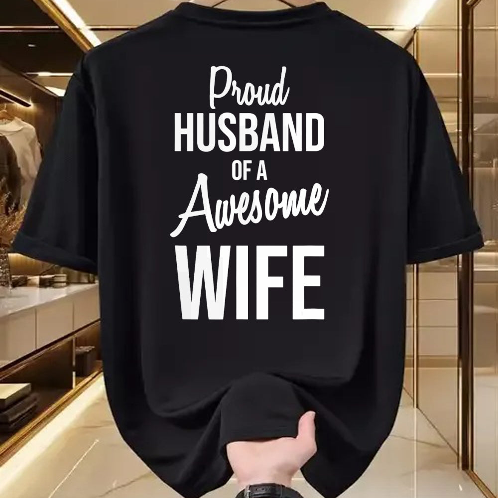 Best Wife Shirt, Wife and Husband Unisex T-Shirt/Hoodie/Sweatshirt HLT00 - Proud Husband Of A Freakin Awesome Wife T-Shirt