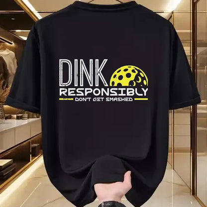 Funny Pickleball Shirt, Pickleball Lover Unisex T-Shirt/Hoodie/Sweatshirt HLT00 - Pickleball Dink Responsibly Funny Pickle Ball Men Women Kids T-Shirt