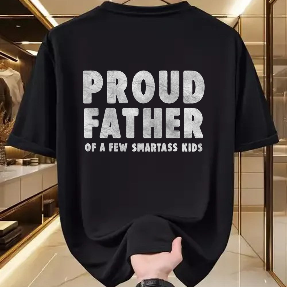 Gift for Dad Shirt, Funny Dad Unisex T-Shirt/Hoodie/Sweatshirt HLT00 – Proud Father of a Few Smartass Kids Father_s Day Dad Jokes T-Shirt