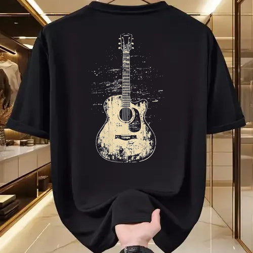 Guitar Lover Shirt, Funny Guitar UnisexT-Shirt/Hoodie/Sweatshirt HLT00 - Acoustic Guitar Player Vintage Rock Graphic T-Shirt, Men, Black, 3X-Large