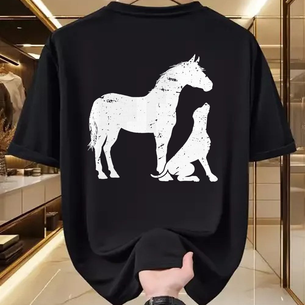 Best Horse Lover Shirt , Funny Horse UnisexT-Shirt/Hoodie/Sweatshirt HLT00 - Horse and Dog Motif for Men and Women Horse Lovers T-Shirt