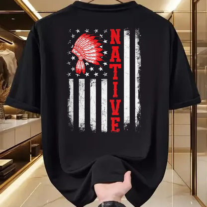 Native American T-Shirts, Vintage Native American Unisex T-Shirt/Hoodie/Sweatshirt HLT00 - Native - American Day USA Flag Cherokee Indigenous People