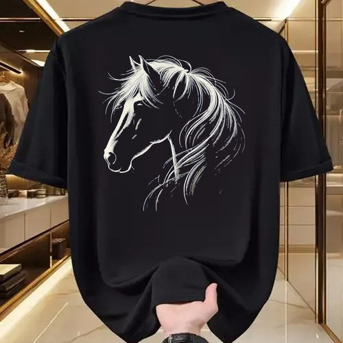 Best Horse Lover Shirt , Funny Horse UnisexT-Shirt/Hoodie/Sweatshirt HLT00 - Horse Silhouette Horse Riding Lover T-Shirt, Men, Black, 3X-Large