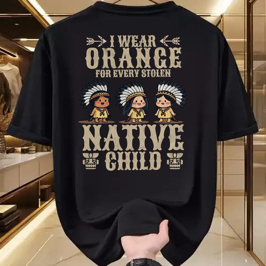 Native American T-Shirts, Vintage Native American Unisex T-Shirt/Hoodie/Sweatshirt HLT00 - I Wear Orange For Every American Native Child Indian Pride (5)