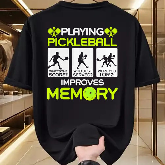 Funny Pickleball Shirt, Pickleball Lover Unisex T-Shirt/Hoodie/Sweatshirt HLT00 - Playing Pickleball Improves Memory Dink Player T-Shirt