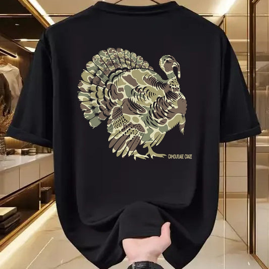 Funny Hunting Shirt, Gift For Hunting Lover Unisex T-Shirt/Hoodie/Sweatshirt HLT00 - Wild Turkey Camouflage Camo Turkey Hunting Camo Hunter T-Shirt