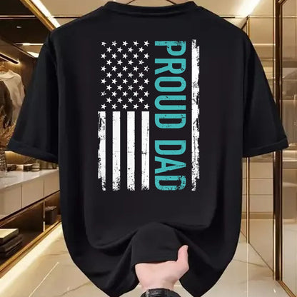 Gift for Dad Shirt, Funny Dad Unisex T-Shirt/Hoodie/Sweatshirt HLT00 – Proud dad US american flag gift for father_s day T-Shirt