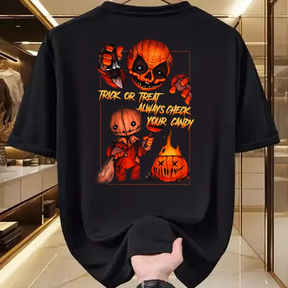 Best Thanksgiving Family Shirt , Funny Thanksgiving UnisexT-Shirt/Hoodie/Sweatshirt HLT00 - Vintage Trick Or Treat Always Check Your Candy, Pumpkin T-Shirt