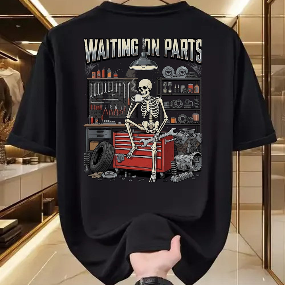 Best Mechanic Life Shirt, Funny Mechanic UnisexT-Shirt/Hoodie/Sweatshirt HLT00 - Funny Waiting On Parts Mechanic Skeleton Auto Repair Life T-Shirt, Men, Black, 3X-Large (2)