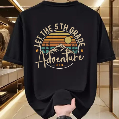Best Student Shirt, Funny Back To School UnisexT-Shirt/Hoodie/Sweatshirt HLT00 - Let The 5th Grade Adventure Begin Fifth Grade Teacher Team T-Shirt