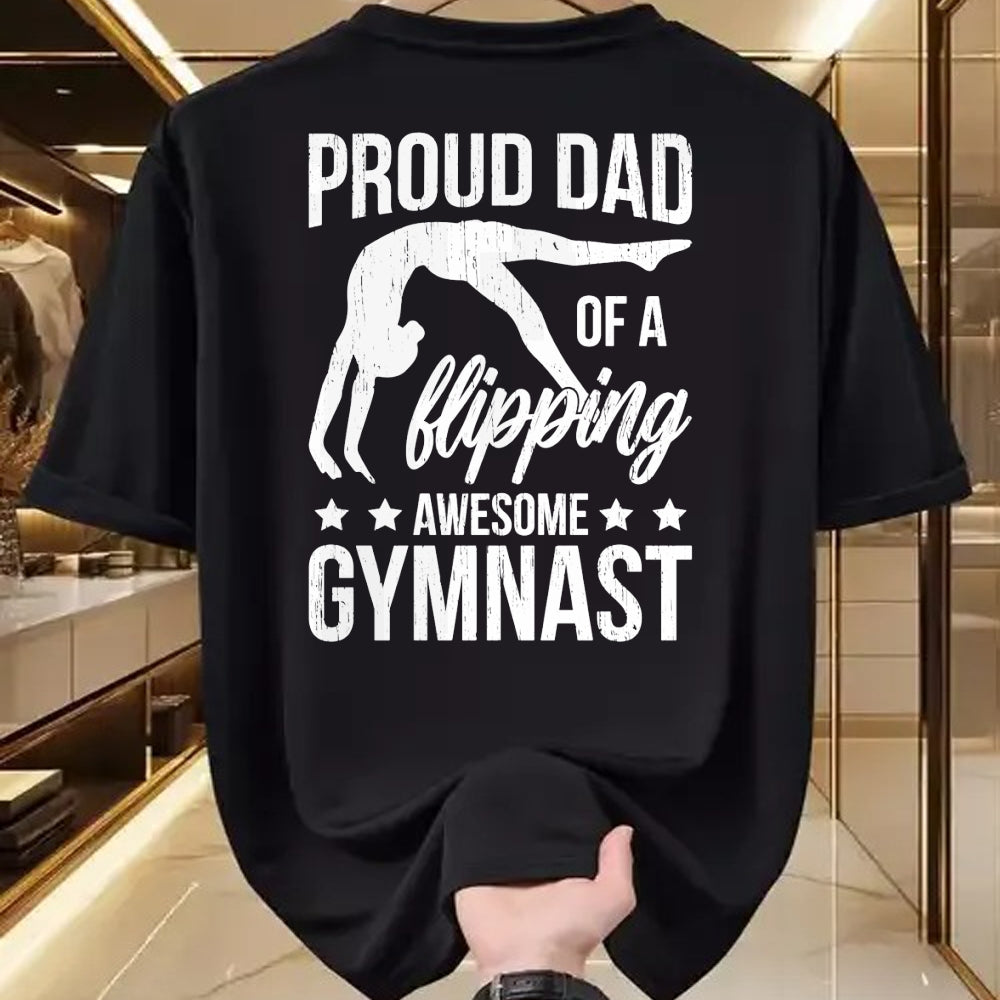Gift for Dad Shirt, Funny Dad Unisex T-Shirt/Hoodie/Sweatshirt HLT00 – Proud Dad Of A Gymnast Father Gymnastics Dad Long Sleeve T-Shirt