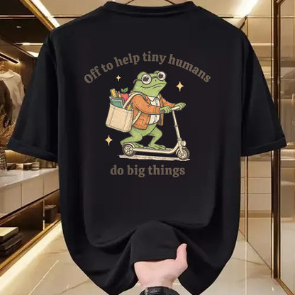 Best Teacher Shirt, Funny Teacher UnisexT-Shirt/Hoodie/Sweatshirt HLT00 - Retro Frog Elementary Teacher Help Tiny Humans Do Big Things T-Shirt