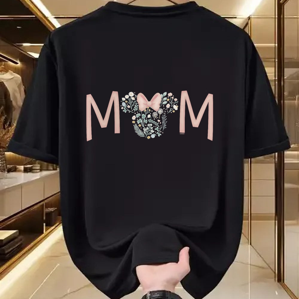 Gift for Mom Shirt, Funny Mom Unisex T-Shirt/Hoodie/Sweatshirt HLT00 - Disney Minnie Mouse Spring Florals Mom T-Shirt