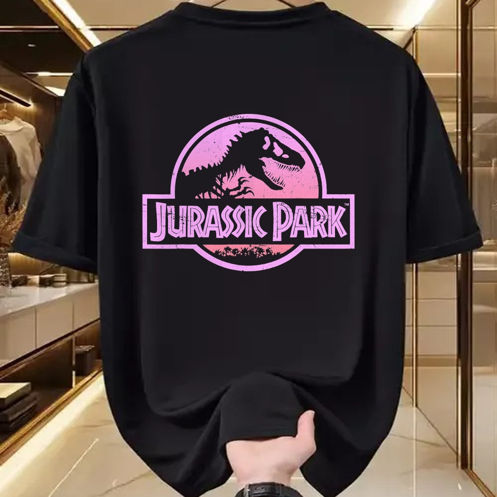Best Dinosaur Lover Shirt, Funny Dinosaur UnisexT-Shirt/Hoodie/Sweatshirt HLT00 - Jurassic Park Retro Neon Pink Logo Graphic T-Shirt T-Shirt