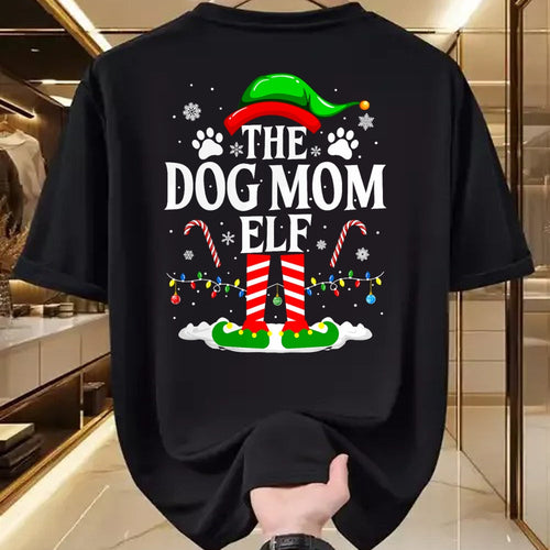 Dog Love Shirt, Dog Lover Gift T-Shirt/Hoodie/Sweatshirt HLT00 - The Dog Mom Elf Xmas Funny Dogs lover Christmas Dog Mom T-Shirt