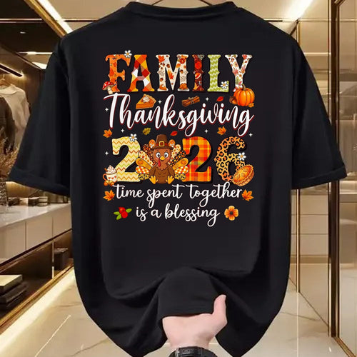 Best Thanksgiving Family Shirt , Funny Thanksgiving UnisexT-Shirt/Hoodie/Sweatshirt HLT00 - Family Thanksgiving 2026 Thankful for My Tribe Turkey T-Shirt
