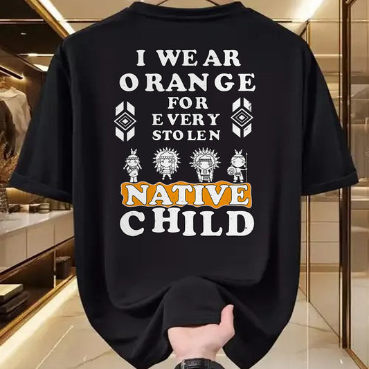 Native American T-Shirts, Vintage Native American Unisex T-Shirt/Hoodie/Sweatshirt HLT00 - I Wear Orange For Every American Native Child Indian Prid